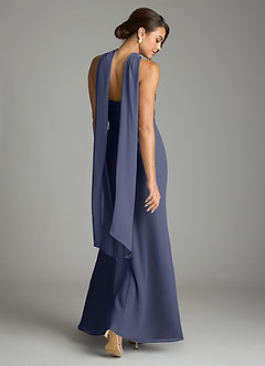 Azazie Saylor Vestidos de damas de honor Vestido de Tormenta de Gasa de Corte Sirena con Sin tirantes image9