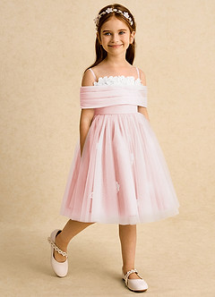 Azazie May Flower Girl Klänningar Klänning Balklänning i Tyll Plisserad image4