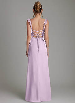 Azazie Jessamine Bridesmaid Dresses Frosted Lilac Mermaid Corset Chiffon Dress image7