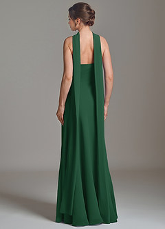 Azazie Ilana Bridesmaid Dresses Dark Green A-Line Strapless Chiffon Dress image2