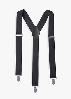 Plaid Three-Clip Suspenders