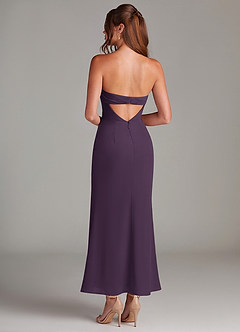 Azazie Leonis Bridesmaid Dresses Plum Mermaid Strapless Chiffon Convertible Dress image5