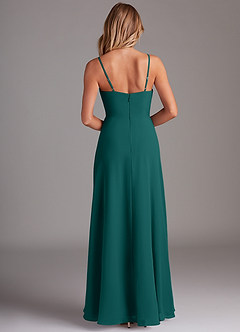 Azazie Breonna Bridesmaid Dresses Peacock A-Line Sweetheart Neckline Chiffon Dress image2