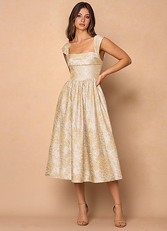Runa Vintage Champagne Midi Dress image3