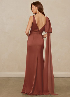 Christian Siriano Bridal for Azazie 1011 Bridesmaid Dresses Auburn Mermaid Bow Stretch Satin Dress image2