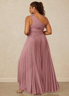 Christian Siriano Bridal for Azazie 1008 Robes de demoiselle d'honneur Robe Trapèze en Satin extensible Ue épaule Rose Poussiéreuse image14