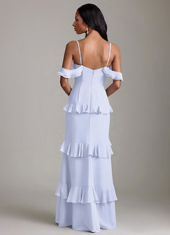 Azazie Chayla Suknie dla druhen Osłona Zza ramienia Szyfon Do ziemi Sukienka image2