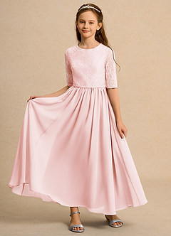 Azazie Pippin Junior Formal Flower Girl Klänningar Klä A-Line i Spets image6
