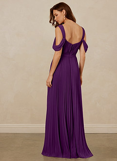 Christian Siriano Bridal for Azazie 1013 Bridesmaid Dresses Grape A-Line Off the Shoulder Chiffon Dress image4