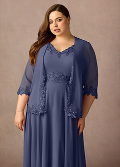 Azazie Devana Mother of the Bride Dresses Stormy A-Line Sequins Chiffon Dress image14