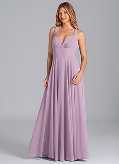 Azazie Darana Final Sale Wisteria A-Line Corset Chiffon Dress image5