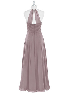 Azazie Ginger Bridesmaid Dresses Dusk A-Line Halter Pleated Chiffon Dress image7