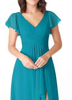 Azazie Omari Bridesmaid Dresses Jade A-Line Chiffon Dress image5