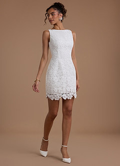 Athena White Lace Mini Dress image3