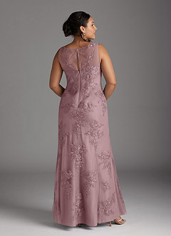 Azazie Whilhelmina Mother of the Bride Dresses Dusty Rose Mermaid Lace Chiffon Dress image14