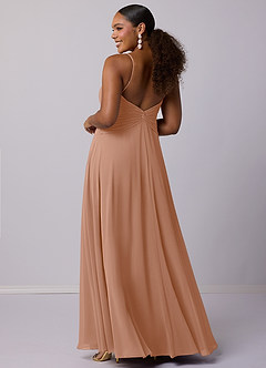 Barbie ♥ Azazie Bridesmaid Dresses Champagne Rose A-Line Chiffon Dress image8