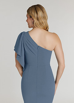 Azazie Pia Mother of the Bride Dresses Twilight Mermaid Pleated Stretch Crepe Dress image6