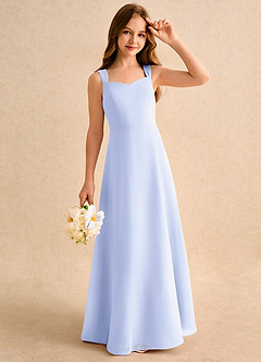 Azazie Makani Girls Formal Flower Girl Dresses Lavender A-Line Sweetheart Neckline Chiffon Dress image4