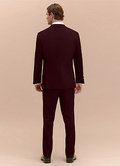 front Hudson Burgundy Peak Lapel Tuxedo
