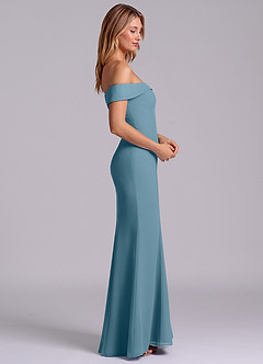 Azazie Luciana Robes de demoiselle d'honneur Robe Fourreau Convertible en Mousseline de soie Épaule décolletée Bermude image6