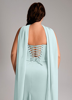 Azazie Sorrel Robes de demoiselle d'honneur Robe Sirène Convertible en Satin extensible Sans bretelle Verre De Mer image11