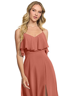 Azazie Jean Bridesmaid Dresses Clay A-Line Chiffon Convertible Dress image4