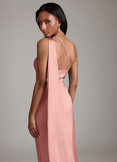 Azazie Juniper Suknie dla druhen Syrena Jedno ramię Satyna elastyczna Do ziemi Sukienka image2