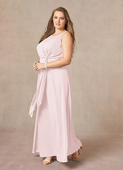 Azazie Marchioness 신부의 어머니 드레스 A라인 쉬폰 바닥 길이 드레스 image9