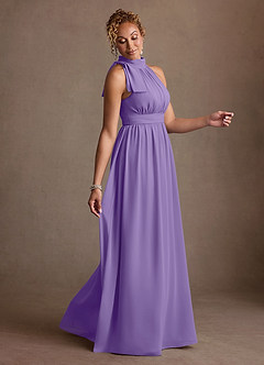 Azazie Antoinette Mother of the Bride Dresses Tahiti A-Line Pleated Chiffon Dress image4