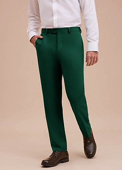 front Ethan Emerald Refined Weave Dress Pants