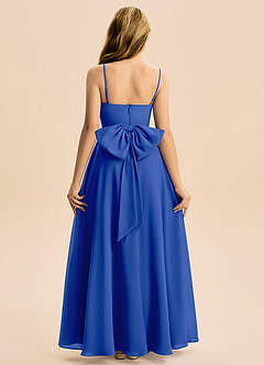 Azazie Bear Junior Royal Blue A-Line Pleated Chiffon Dress image2