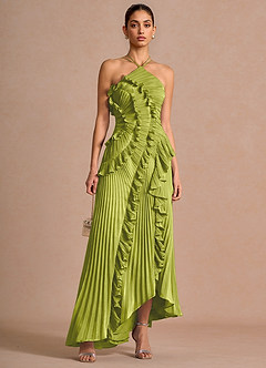Hatsu Lemon Green Maxi Dress image4