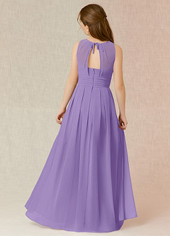 Azazie Bibiane Junior Tahiti A-Line Pleated Chiffon Dress image2