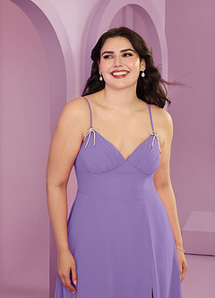 Barbie ♥ Azazie Robes de demoiselle d'honneur Robe Trapèze en Mousseline de soie avec poches Tahiti image11