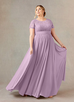 Azazie Annette Kleider für die Brautmutter A-Linie Spitze Chiffon Kleid Blauregen image7