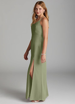 Azazie Becca Junior Pistachio Mermaid Chiffon Dress image6