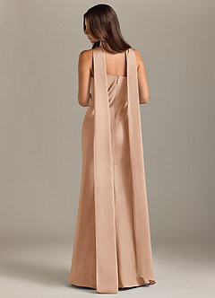 Azazie Kinsley Bridesmaid Dresses English Rose Mermaid Side Slit Stretch Satin Dress image2