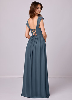 Barbie ♥ Azazie Bridesmaid Dresses Neptune A-Line Corset Chiffon Dress image5