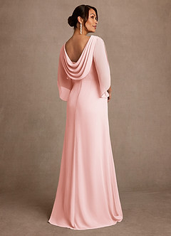 Azazie Anaheim Mother of the Bride Dresses Blushing Pink A-Line Pleated Chiffon Dress image2