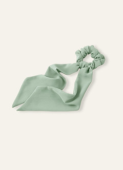 front Matching Color Chiffon Multiway Hair Scarf Scrunchie Set