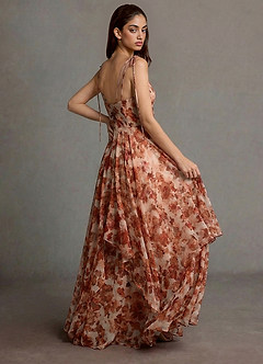 Maxi jurk Harmony Abstracte Bloemen image2