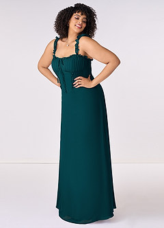 Barbie ♥ Azazie Bridesmaid Dresses Pine A-Line Sweetheart Neckline Chiffon Dress image8