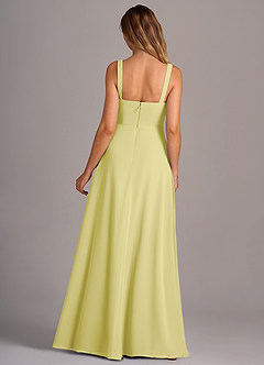 Azazie Debra Bridesmaid Dresses Lemon Sorbet A-Line with Pockets Chiffon Convertible Dress image6