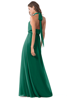Azazie Landry Brautjungfernkleider A-Linie Plissee Gittergewebe Kleid Smaragd image5