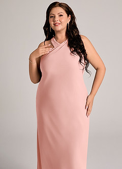 Azazie Doretta Bridesmaid Dresses Rosette Mermaid Pleated Chiffon Dress image11