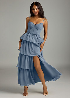 Azazie Kaiden Bridesmaid Dresses Twilight A-Line Sweetheart Neckline Chiffon Dress image5