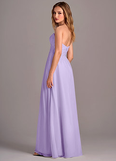 Azazie Joni Bridesmaid Dresses Lilac A-Line Strapless Chiffon Convertible Dress image3