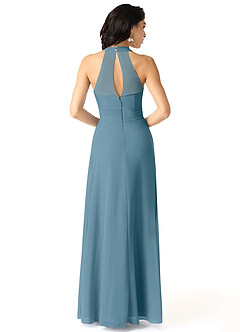 Azazie Danica Bridesmaid Dresses Bermuda A-Line Pleated Chiffon Dress image2