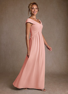 Azazie Myrtle Abiti per la Madre della Sposa Abito A-Line in Chiffon Plissettato Rosetta image3