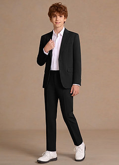 front James Black Junior 2-Piece Suit